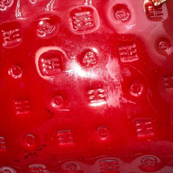 Arcadia Made In Italy Red Patent Leather Crossbody Bag - Picture 8 of 13